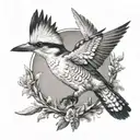 flying Kookaburra tattoo design idea