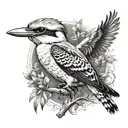 flying Kookaburra tattoo design idea