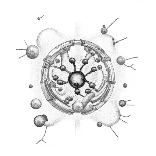 oxygen molecule tattoo design idea