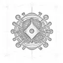 oxygen molecule  tattoo design idea