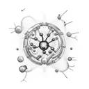 oxygen molecule tattoo design idea