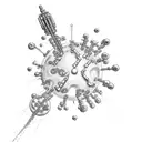 oxygen molecule tattoo design idea