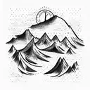 Mountain Scene tattoo design idea