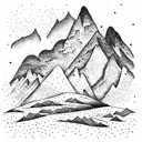 Mountain Scene tattoo design idea