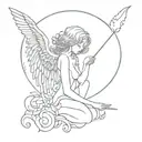 ophanim angel evcil and dark side tattoo design idea