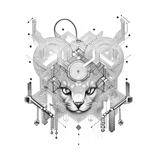 Melody made of circuitry tattoo design idea