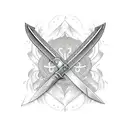 sword with ahield and vegetation tattoo design idea