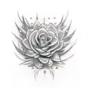 sword with ahield and vegetation tattoo design idea