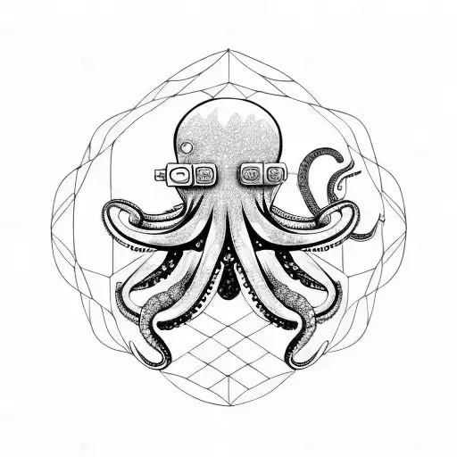 mechanic octopus steampunk tattoo design idea