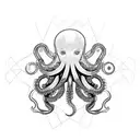 mechanic octopus steampunk tattoo design idea