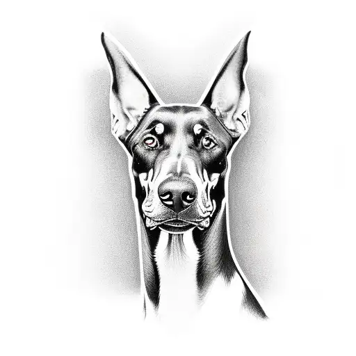 Doberman tattoo design idea