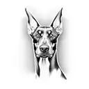 Doberman tattoo design idea