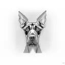 Doberman tattoo design idea