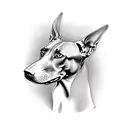 Doberman tattoo design idea