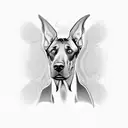 Doberman tattoo design idea
