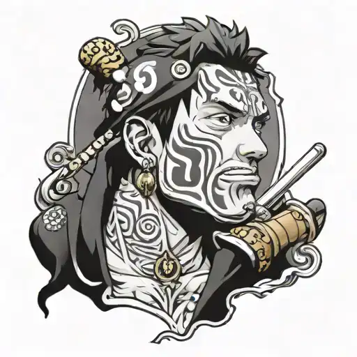 trafalgar law, one piece tattoo tattoo design idea