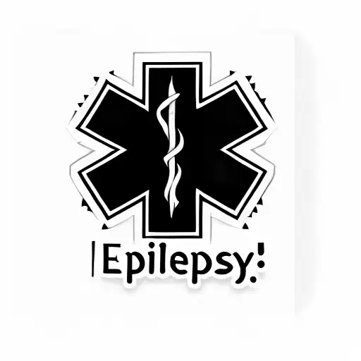 the word epilepsy rococo tattoo design idea