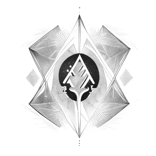 Epilepsy Seizure alert symbol with gothic style  tattoo design idea
