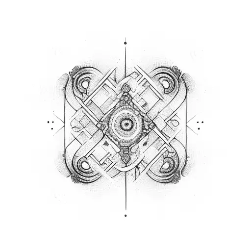Seizure alert symbol with word epilepsy in the middlegothic style  tattoo design idea