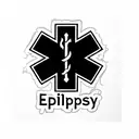 the word epilepsy rococo tattoo design idea