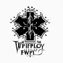 the word epilepsy with gothic style tattoo design idea