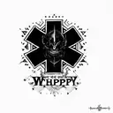 the word epilepsy with gothic style tattoo design idea