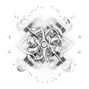 Epilepsy Seizure alert symbol with gothic style  tattoo design idea