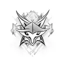 Epilepsy Seizure alert symbol with gothic style  tattoo design idea