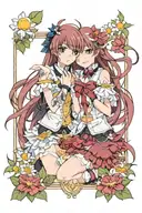 Rias Gremory And Akeno Himejima WITH DAISIES tattoo design idea