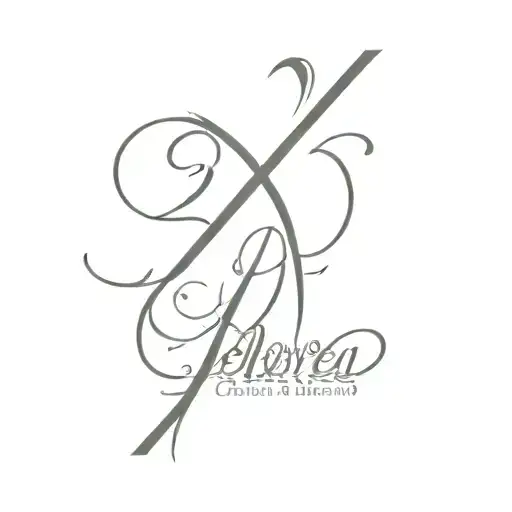 Cross with the word "beloved"  tattoo design idea