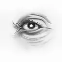 2093 and a crying eye  tattoo design idea