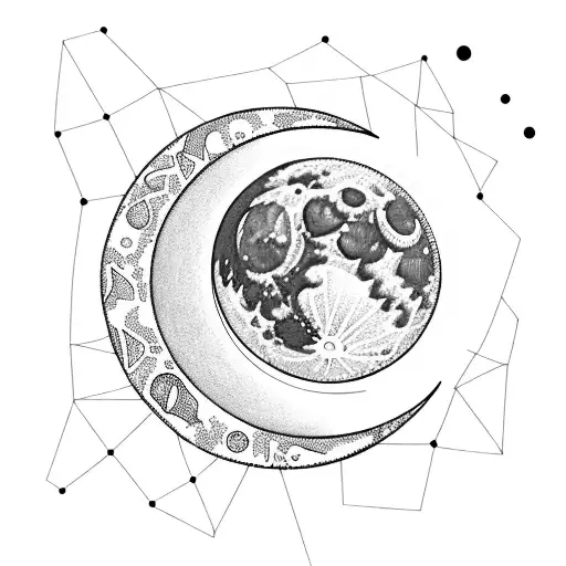 moon with the name alexis  tattoo design idea