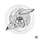 moon with the name alexis  tattoo design idea