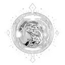 moon with the name alexis  tattoo design idea