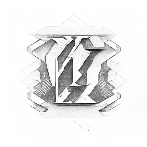 the letters "CJ" with Roman numerals tattoo design idea