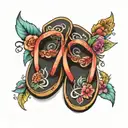 flip flops tattoo design idea