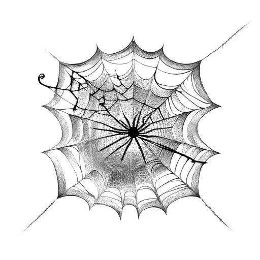 Spider Web tattoo design idea