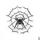 Spider Web tattoo design idea