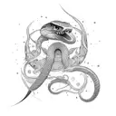 anaconda, beautiful girl tattoo design idea