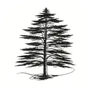 lebanon's cedar tree tattoo design idea