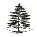 lebanon's cedar tree tattoo design idea