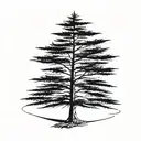 lebanon's cedar tree tattoo design idea