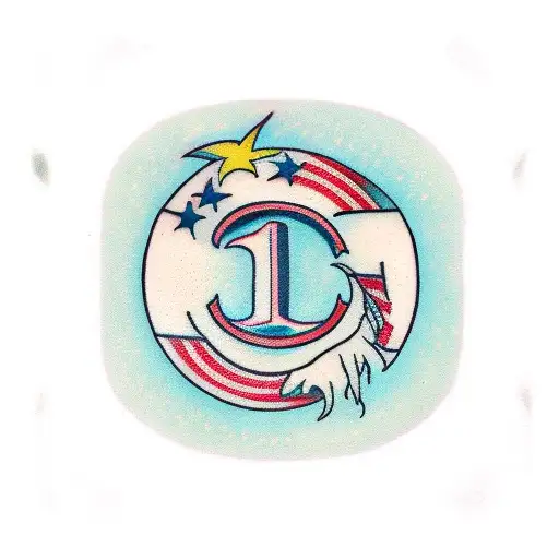 the number 13, but the 3 is a half moon tattoo design idea