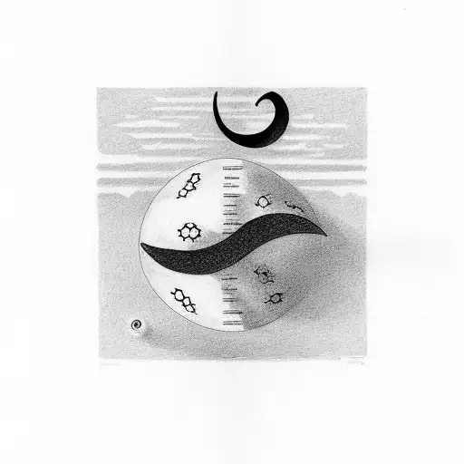 the number 13, but the 3 is a half moon tattoo design idea