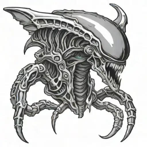 xenomorph 15cm simple tattoo tattoo design idea
