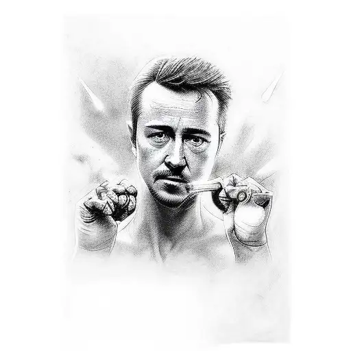 edward norton tyler durden fight club tattoo design idea