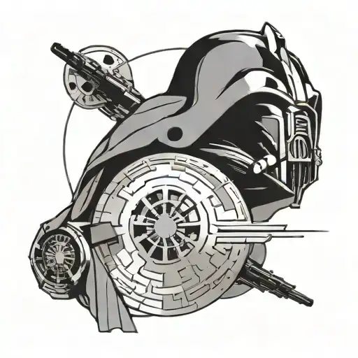 star wars minimalist tattoo design idea