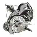 star wars minimalist tattoo design idea
