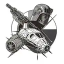 star wars minimalist tattoo design idea