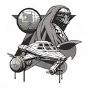 star wars minimalist tattoo design idea